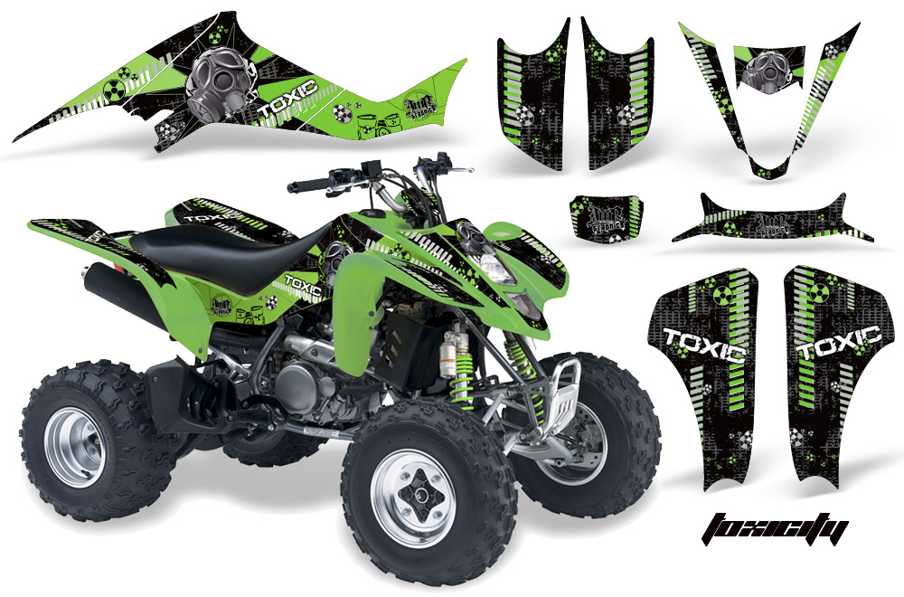 Suzuki LTZ 400 03-08 Graphics Toxicity GreenBlackBG